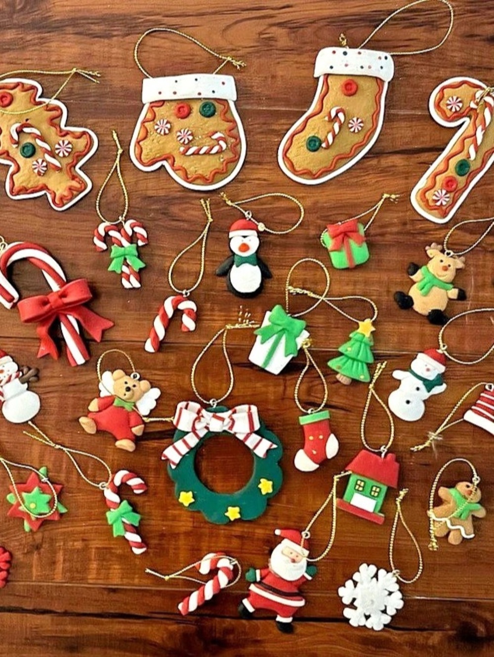 Polymer Clay Christmas Tree Ornaments